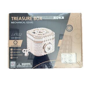 Rokr 3d Wooden Puzzle Treasure Box Mechanical Gears LK502 Unopened